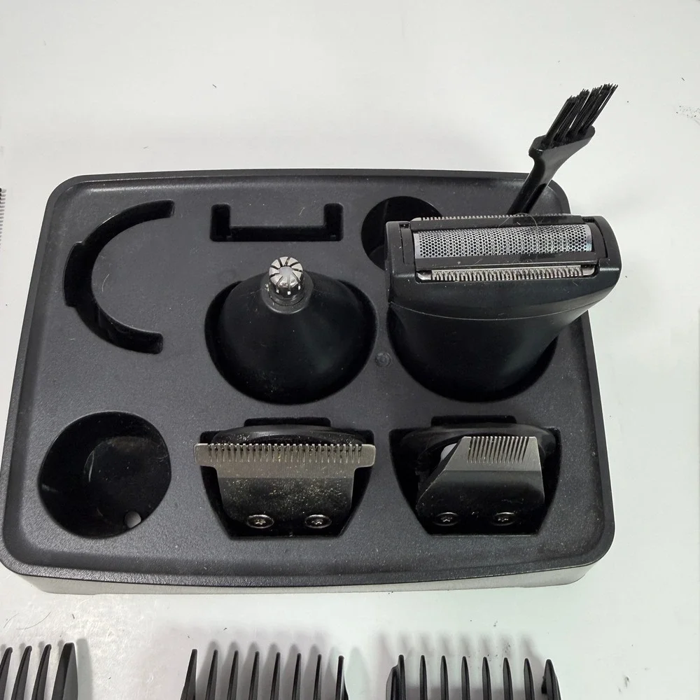 Hatteker RFC-598 Hair Clipper Grooming Kit Attachments Base Manual IPX7 Black